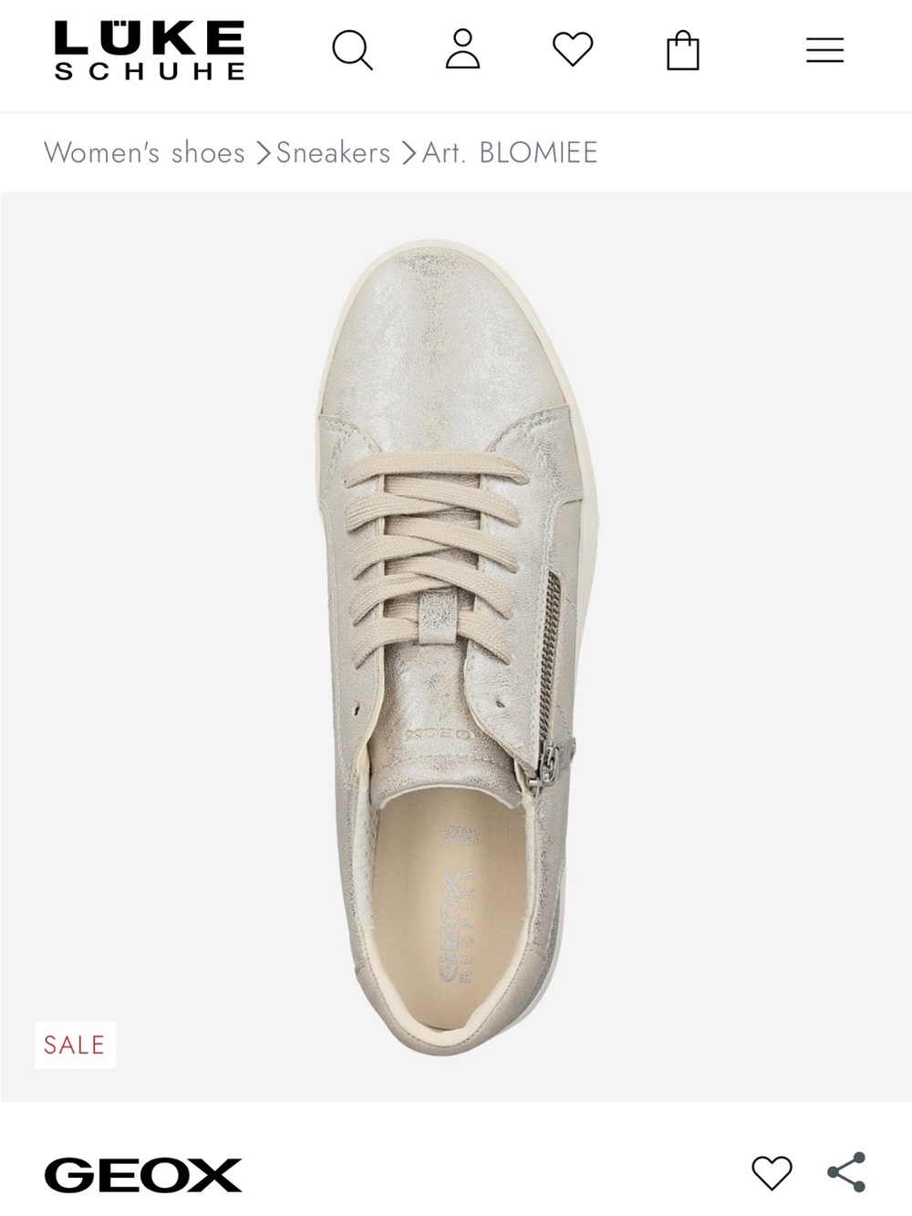 Geox Italian Leather Fashion Sneakers - Picture 9 of 10